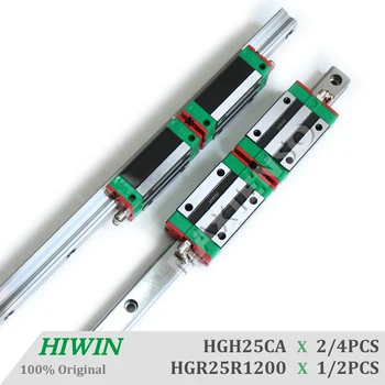 HIWIN HGR25 Направляет линейную направляющую 1200 мм с блоками HGH25CA Каретку для компонентов с ЧПУ, высокоточный машинный центр