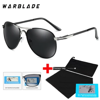 Классические модные Пилотные алюминиевые поляризованные солнцезащитные очки, Мужские Модные Металлические Солнцезащитные очки, Женские Черные Очки для вождения, Goggle UV400