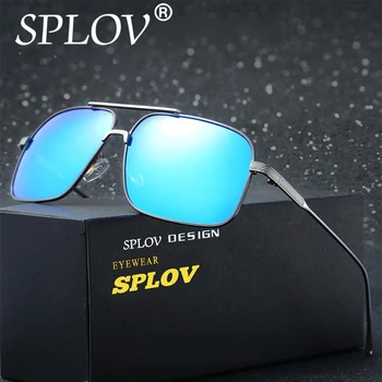 Поляризованные солнцезащитные очки SPLOV Goggle Женские классические мужские ретро брендовые дизайнерские солнцезащитные очки для вождения UV400 Модные очки унисекс