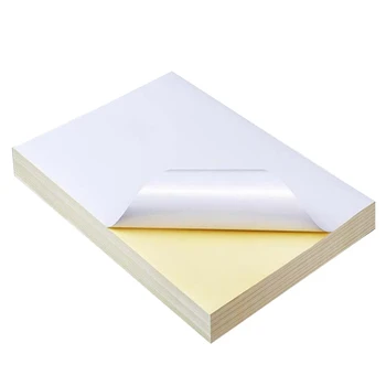 50 Листов белой самоклеящейся водонепроницаемой бумаги формата А4 для лазерного струйного принтера и копировального аппарата