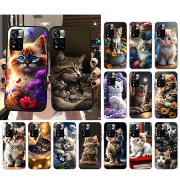Милый котенок Кошка Чехол Для Телефона Xiaomi Redmi Note 12 Pro 11S 11 10 Pro 10S Note 12R 12S 12 ProPlus Redmi 10 9C 12