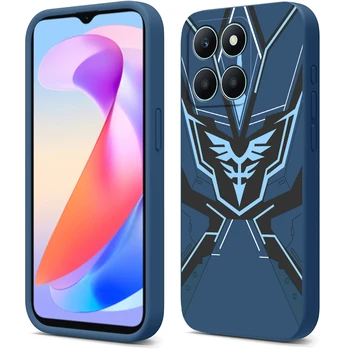 Jzon для Honor X6a 4G Чехол для телефона синий в стиле Mecha Мягкая задняя крышка Противоударная защитная оболочка