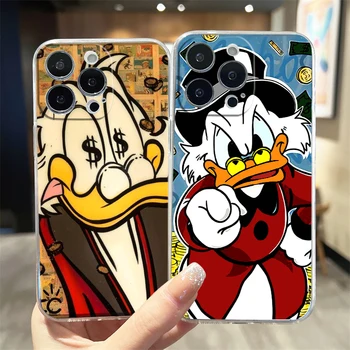 Disney Duck Donald Прозрачный чехол для телефона Apple iPhone 15 14 13 12 11 Mini XS XR X Pro MAX 8 7 6 Plus чехол