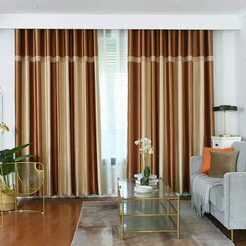 Гостиная спальня Современная минималистичная ткань для штор оптом многоцветные плотные шторы