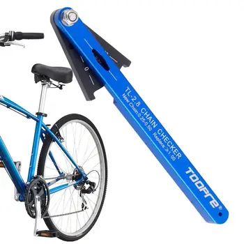 Инструмент для измерения велосипедной цепи Инструмент для велосипедной цепи из алюминиевого сплава Высокопрочный инструмент для проверки цепи Индикатор износа велосипедной цепи Для