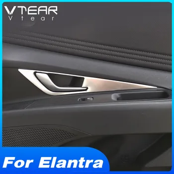 Vtear Внутренняя дверная ручка автомобиля, крышка чаши, наклейка для внутренней дверной рамы, аксессуары для интерьера Hyundai Elantra 2021