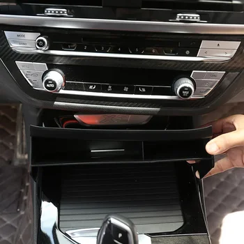 Для BMW X3 X4 G01 G02 2018-2023 ABS Черный Ящик Для Хранения Центрального Управления Автомобилем Коробка Для Хранения Мелочей Автомобильные Аксессуары