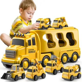 Игрушки для грузовых автомобилей, изготовленные под давлением, машинки, инженерные транспортные средства, наборы моделей экскаваторов, бульдозеров, развивающие игрушки для малышей, подарок для детей