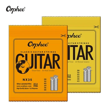 Струны Для Классической Гитары Orphee NX35/NX36 6 Струн Посеребренные Нейлоновые Струны Для Гитары Rarra Запчасти и аксессуары для Классической Гитары