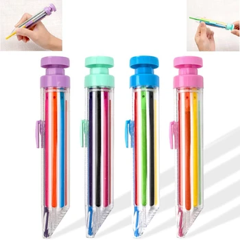 4шт вращающихся цветных карандаша для детей, художественные цветные бытовые карандаши