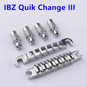 1 Комплект Оригинальных Бриджей для Электрогитары IBZ Quik Change III Tune-O-Matic И Хвостовая часть Хромированные
