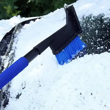 Автомобильная щетка для снега и скребок для льда Скребки для льда Выдвижной автомобильный Скребок Инструмент для удаления снега Скребок для снега с предохранительным молотком