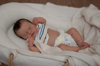 47 СМ Новорожденная Кукла Loulou Reborn Sleeping Полное Виниловое Тело Реалистичная 3D Кожа с Видимыми Венами Ручной Работы Bebe Doll Reborn Поставка