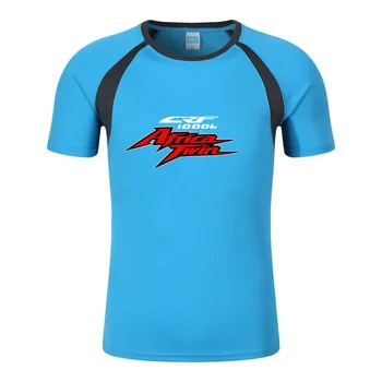 2023 Africa Twin Crf 1000L С логотипом, Модная Летняя футболка с круглым вырезом, Дышащая Свободная Спортивная футболка, Классический Однотонный короткий рукав