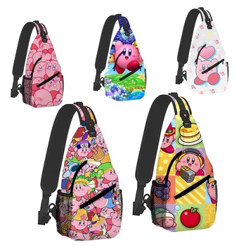 Star Kirbys Мужская и женская диагональная посылка, игровая спортивная сумка для подростков с милым мультяшным принтом, уличная повседневная сумка для путешествий на открытом воздухе, ручная упаковка