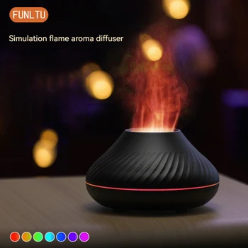 Новая имитация ароматизатора flame, usb-небольшой бытовой прибор, увлажнитель воздуха, семицветный диффузор эфирного масла flame