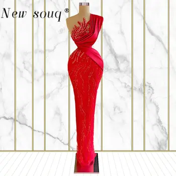 Красные Элегантные Длинные Вечерние платья Русалки, модные юбки в Африканском стиле, вечернее платье для выпускного вечера, расшитое блестками, Арабские вечерние платья, халаты