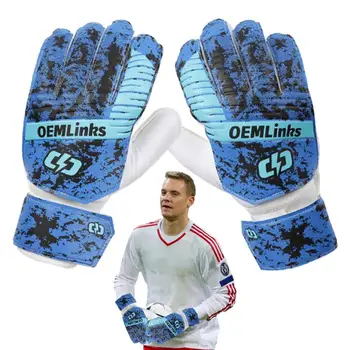Футбольные Футбольные перчатки с прочными захватами Ладони Дышащие футбольные Футбольные перчатки утолщенные футбольные вратарские перчатки для вратаря