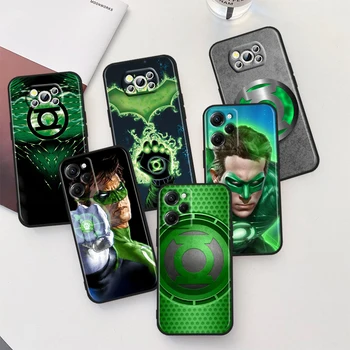 DC Hero Зеленый Фонарь Для Xiaomi Poco X5 C55 C50 M5 M4 X4 X3 F3 GT NFC M3 C3 M2 F2 F1 X2 Pro Силиконовый Черный Чехол Для Телефона Fundas