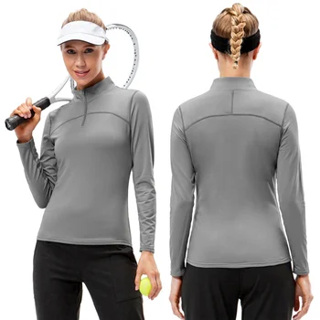 Женский плюшевый топ, осень-зима, высокая эластичность, флис, женская спортивная футболка с длинными рукавами для тренировок по бегу, стоячий воротник