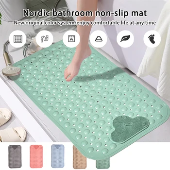 Нескользящий коврик для ванной комнаты, домашний водонепроницаемый коврик для пола, массажный коврик для ванной комнаты, коврик для ванной на присоске, 40x70 см