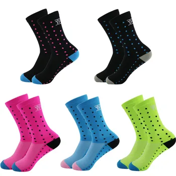 Компрессионные велосипедные носки Мужские Женские Профессиональные Спортивные носки для шоссейных гонок Дышащие носки для бега Calcetines Ciclismo