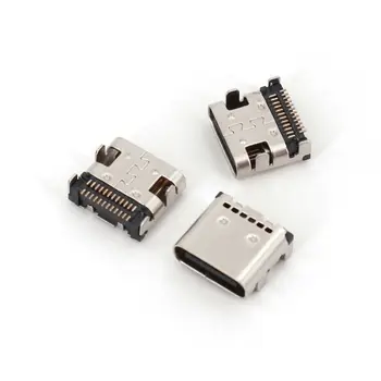 10Шт 24Pin SMT Разъем Micro USB 3.1 Type C Розетки Замена Для Дизайна печатной платы DIY Высокоточный Порт Зарядки Данных