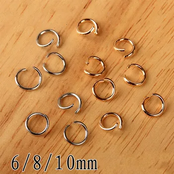 Аксессуары для ювелирных изделий ручной работы из бисера, материал белое золото KC, одиночное кольцо, соединительное кольцо, уплотнительное кольцо, открывающее кольцо