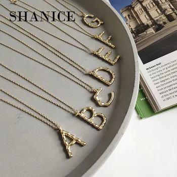 Ожерелье из стерлингового серебра 925 пробы SHANICE INS с именной табличкой из 26 букв английского алфавита и курсивом Для женщин Подарок на день рождения