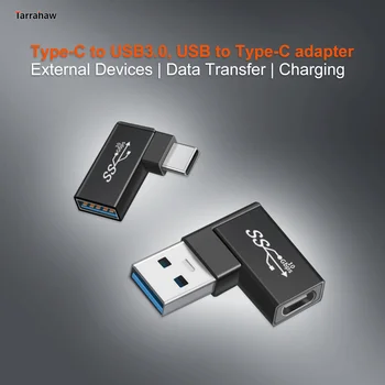 OTG-адаптер USB Male to Type-C Female PD Elbow Высокоскоростная Передача Данных Type-C в Usb3 0 Female Конвертер Гаджеты Кабели