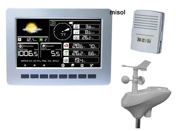 Метеостанция MISOL / WIFI с датчиком на солнечной энергии, беспроводная загрузка данных, хранилище данных WS-HP2K