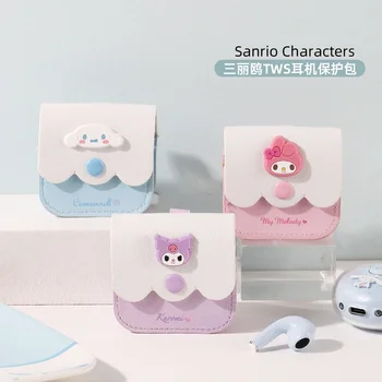 Новый чехол для наушников Sanrio Cinnamoroll My Melody Kuromi с милым мультяшным аниме Cinnamoroll, защитная сумка, чехол для беспроводной гарнитуры