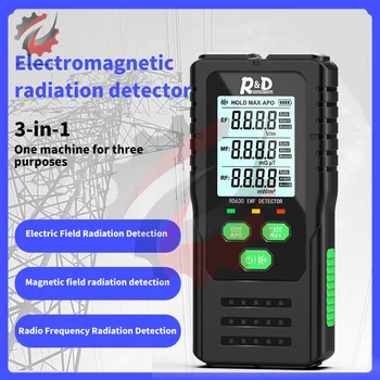 RD630 Детектор Излучения Электромагнитного Поля Тестер 3 В 1 EF MF RF Монитор Магнитного Излучения Предупреждающий Измеритель