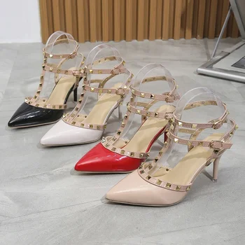 Женская обувь 2023, Летние женские туфли на высоком каблуке, женские туфли-лодочки с острым носком для женской обуви Zapatos Chaussure Femme