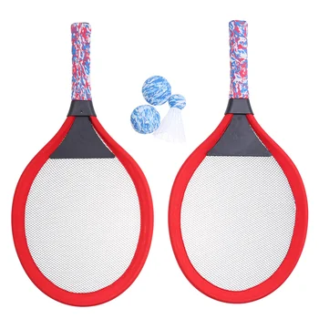 1 пара детских теннисных ракеток, детские овальные ракетки для бадминтона, игровой реквизит для детского сада, начальной школы, спорта на открытом воздухе