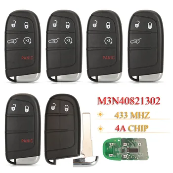 вторичный Рынок jingyuqin 2/3/4/5 Кнопок Smart Remote Брелок 433 МГЦ 4A M3N40821302 68250335AB Для Jeep Compass С Лезвием SIP22