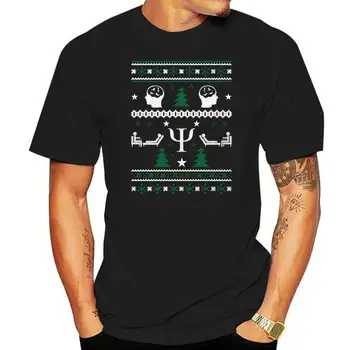 Мужская футболка Работа психолога, рождественский свитер, забавная (1) Женская футболка