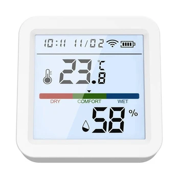 Датчик влажности с подсветкой экрана, приложение для управления датчиком температуры, будильник с функцией часов для дома