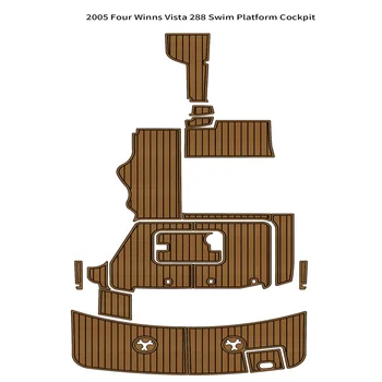 2005 Four Winns Vista 288 Платформа для плавания, коврик для кокпита, коврик для пола на палубе из EVA тикового дерева