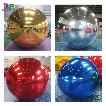 Бесплатная доставка Надувные зеркальные шары для украшения торгового центра Надувные зеркальные светоотражающие шары для продажи