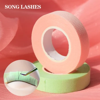 SONG LASHES - Дышащие Медицинские бумажные ленты для ресниц, Розовая / Зеленая Нетканая тканевая клейкая лента для ресниц, инструменты для макияжа