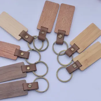 5 шт. Пустая деревянная цепочка для ключей, брелки для ключей из дерева своими руками