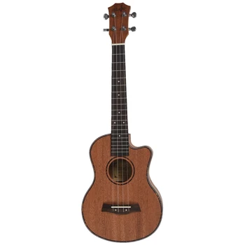 Тенор Акустическая 26-дюймовая Гавайская гитара с 4 струнами, музыкальный инструмент для путешествий из красного дерева