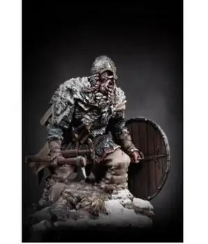 Новый В разобранном виде 1/24 75 мм Викинг Воин человек Охотник солдат 75 мм Комплект смолы DIY Игрушки Неокрашенная модель смолы