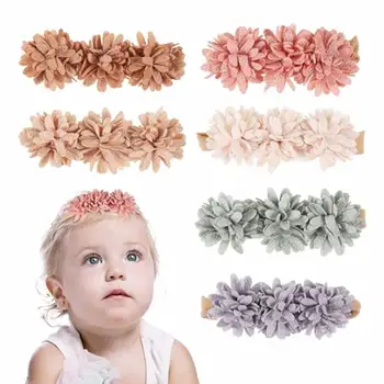 6x Высококачественная текстурная повязка на голову для девочки с цветами, устойчивая фиксация, повязка на голову для девочки, милая повязка на голову для девочки